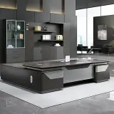 Modern Executive L-Shape Office Desk - Maoters thumbnail 1