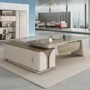 Modern L-Shape Executive Desk - Maoters thumbnail 1