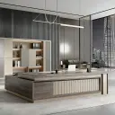 L-Shaped Executive Desk with Drawer & Storage thumbnail 1