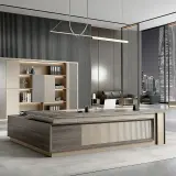L-Shaped Executive Desk with Drawer & Storage thumbnail 1
