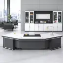 Luxury Office Wide Symmetric Executive Desk - Maoters thumbnail 1