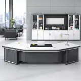 Luxury Office Wide Symmetric Executive Desk - Maoters thumbnail 1