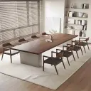 Minimalist Modern Wood Conference Table for Office Boardroom - Maoters thumbnail 2
