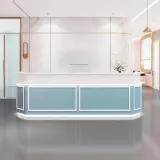 Rectangle Engineered Wood Reception Desk thumbnail 1