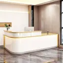 Sleek Curved Corner Reception Desk - Maoters thumbnail 1