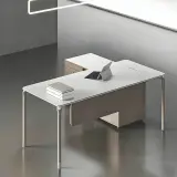 Minimalist Light Office Executive Desk - Maoters thumbnail 1