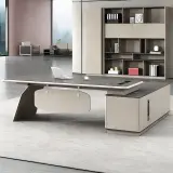 Light Luxury Modern Executive Desk - Maoters thumbnail 1