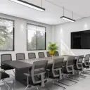 Modern Minimalist Rectangular Conference Table - Maoters thumbnail 2