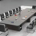 Office Boardroom Rounded Edge Meeting Table - Maoters thumbnail 2