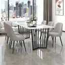 Modern Veined Slab Meeting Table - Maoters thumbnail 1