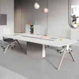 Morden Simple White Conference Table - Maoters thumbnail 3
