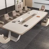 Modern Light Luxury Lacquer Conference Table thumbnail 2