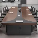 Large Boardroom Two-Tone Conference Table - Maoters thumbnail 4