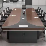 Large Boardroom Two-Tone Conference Table - Maoters thumbnail 4