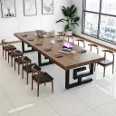 Modern Wood Conference Table with Metal Legs - Maoters thumbnail 2