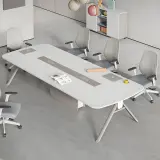 Morden Simple White Conference Table - Maoters thumbnail 2