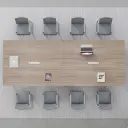 Modern Simplistic Long Conference Table – Maoters thumbnail 3