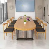 Office Space Rounded Wood Table - Maoters thumbnail 3