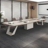 Modern Light Luxury Lacquer Conference Table thumbnail 3