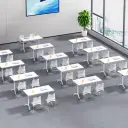 Training Room Modular White Conference Table - Maoters thumbnail 4