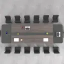 Office Boardroom Rounded Edge Meeting Table - Maoters thumbnail 4