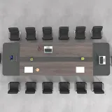 Office Boardroom Rounded Edge Meeting Table - Maoters thumbnail 4
