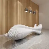 Curved Wave Slice Reception Desk - Maoters thumbnail 3