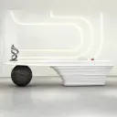 Modern Lacquer Reception Desk - Maoters thumbnail 2