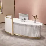 Luxury Curved Beauty Reception Desk - Maoters thumbnail 3