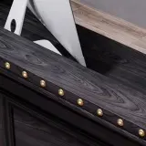 Retro Dark Wood Reception Desk - Maoters thumbnail 8