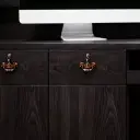 Retro Dark Wood Reception Desk - Maoters thumbnail 10