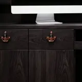 Retro Dark Wood Reception Desk - Maoters thumbnail 10