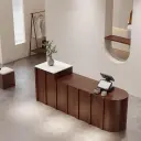Modern Lacquer & Cream Style Reception Desks For Clothing Stores thumbnail 2