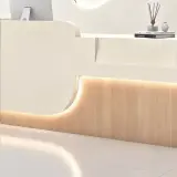 Soft Curve Two Tone Office Front Desk - Maoters thumbnail 11