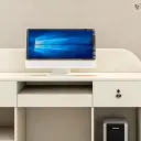 Minimalist Long Curved LED Front Desk - Maoters thumbnail 10
