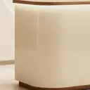Modern Wood Reception Desk with Round Accent - Maoters thumbnail 3