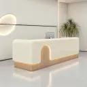 Long Rectangular Two Tone Front Desk - Maoters thumbnail 3