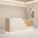 Wood Rounded Front Desk - Maoters thumbnail 2