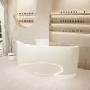Luxury Curved Reception Desk – Salon & MedSpa Counter thumbnail 2