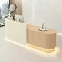 Soft Rounded Dual Tone Lobby Front Desk - Maoters thumbnail 3