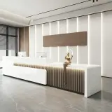 Large Commercial Asymmetrical Reception Desk - Maoters thumbnail 3