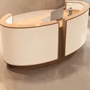 Curved Salon Reception Desk – Beauty & Boutique Counter thumbnail 4