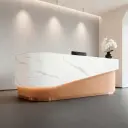 Modern Curved Luxury Reception Desk - Maoters thumbnail 3