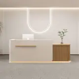 Modern Wooden Lobby Desk - Maoters thumbnail 1