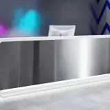Modern Geometric Metal Reception Desk for Offices - Maoters thumbnail 8
