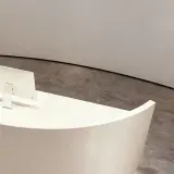 Minimalist Curved Wave Reception Desk - Maoters thumbnail 12