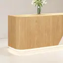 Minimal Two Material Curved Front Desk - Maoters thumbnail 7