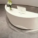 Minimalist Curved Wave Reception Desk - Maoters thumbnail 13