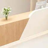 Minimal Two Material Curved Front Desk - Maoters thumbnail 6