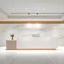 Simple Geometric Reception Desk for Workplace - Maoters thumbnail 2